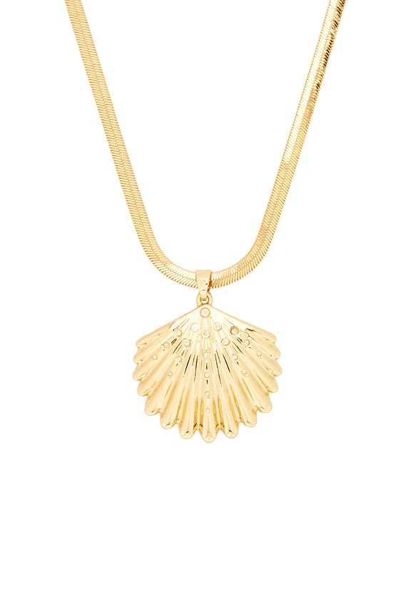 view 2 of 2 Herringbone Shell Necklace in Gold