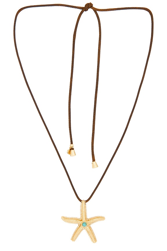 view 1 of 2 COLLAR COLGANTE STARFISH in Cognac & Gold