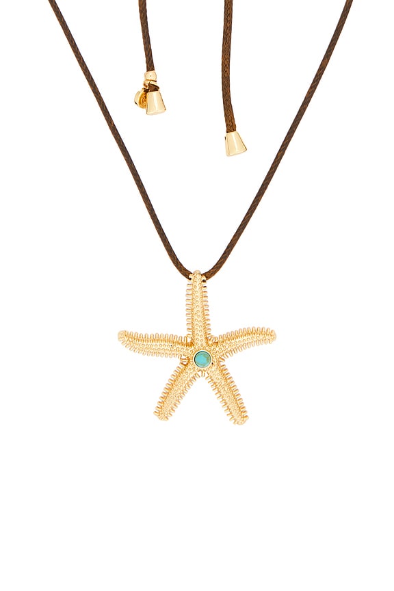 view 2 of 2 COLLAR COLGANTE STARFISH in Cognac & Gold