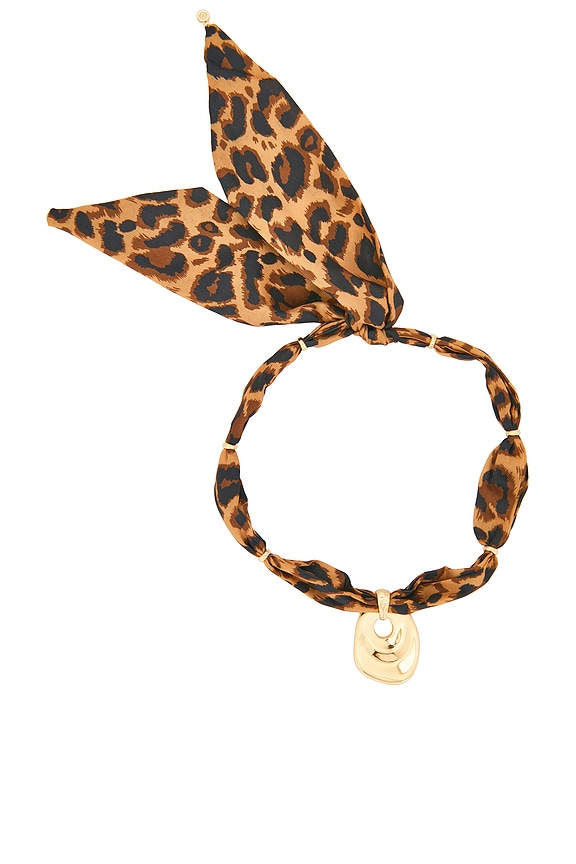 view 1 of 2 COLLAR COLGANTE LEOPARD in Leopard & Gold