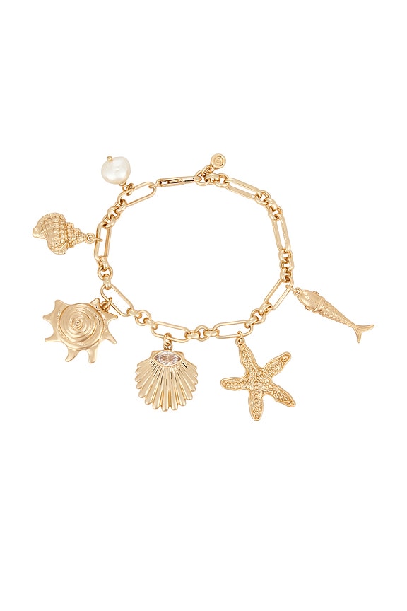 view 2 of 3 Oceanic Dreams Charm Bracelet in Gold