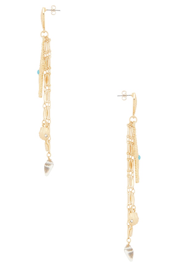 view 2 of 2 Starfish Seeker Drop Earrings in Gold