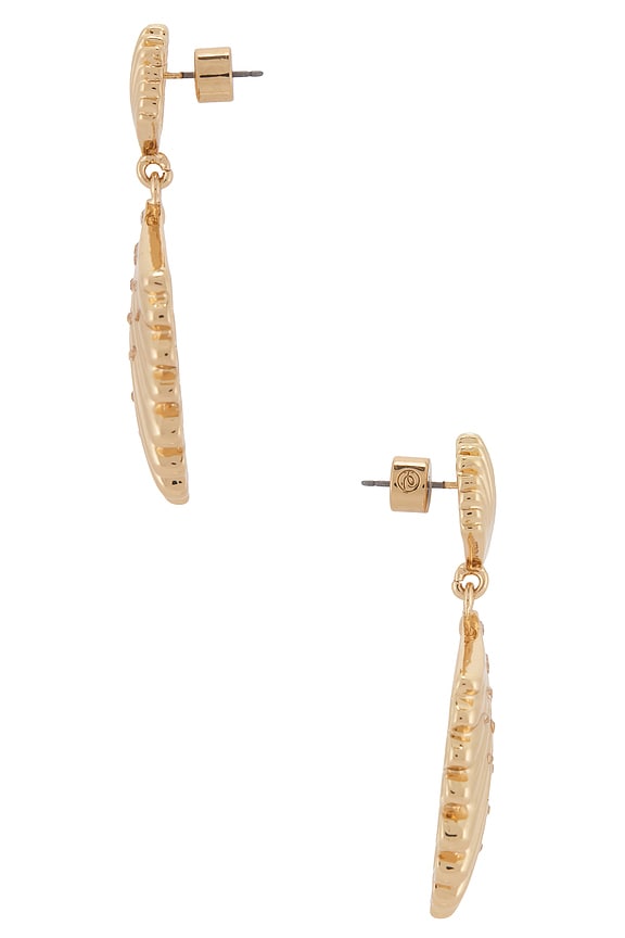 view 2 of 2 BOUCLES D'OREILLES PENDANTES SUN DRENCHED in Clear Crystal & Gold