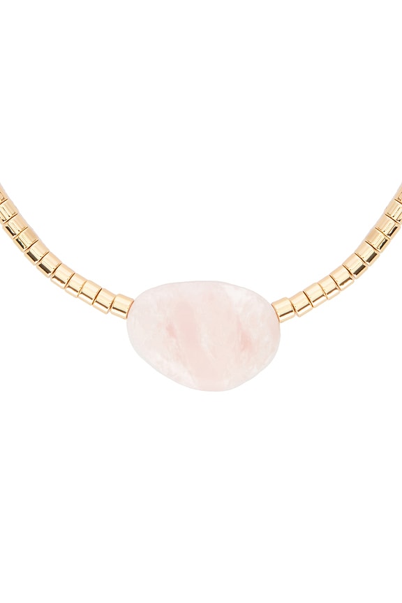 view 2 of 2 Beaded Rose Nugget Necklace in Rose & Gold