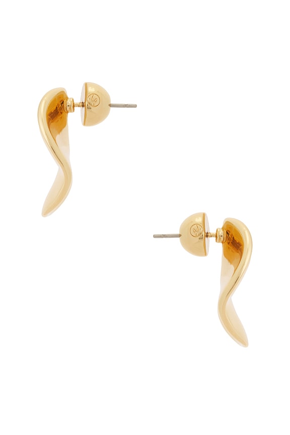 view 2 of 4 Molten Disc Stud Earrings in Gold
