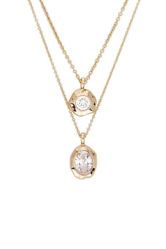 view 2 of 2 COLLIER PENDENTIF CRISTAL SERTI CLOS in Gold
