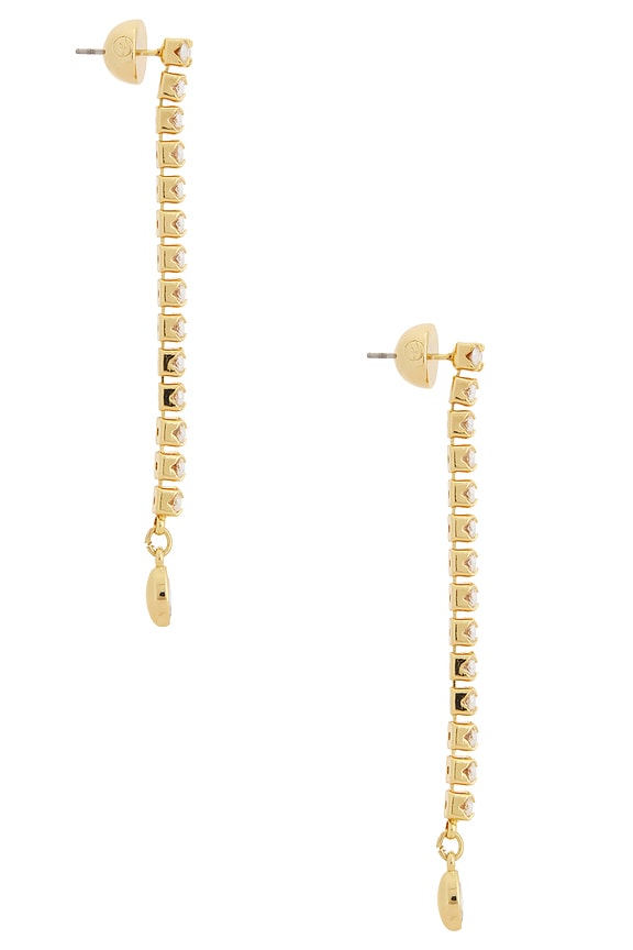 view 2 of 2 Marquise Edge Linear Earrings in Gold