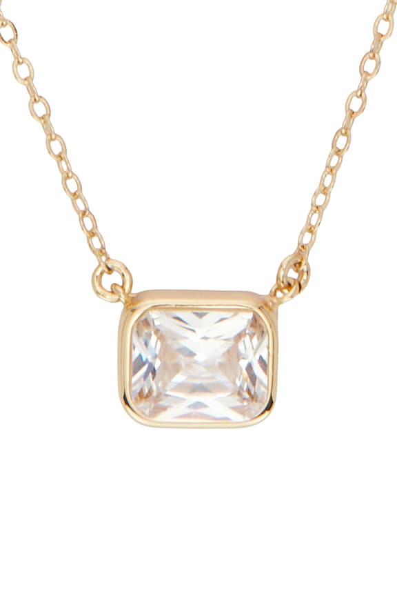 view 2 of 2 Classic Square Pendant Necklace in Gold