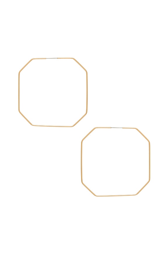 view 1 of 2 Octagon Hoops in Gold