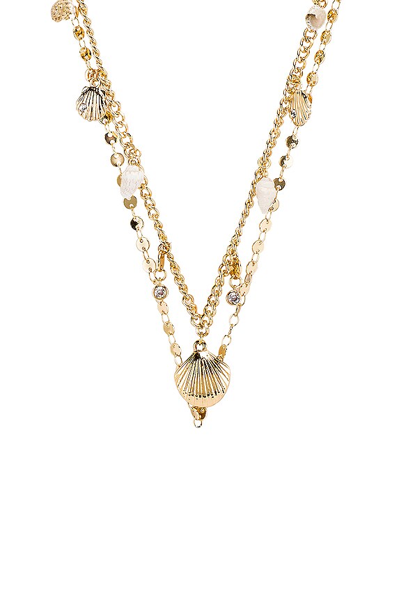 Shell On Chain Ettika Layered Shell Belly Chain in Gold | REVOLVE