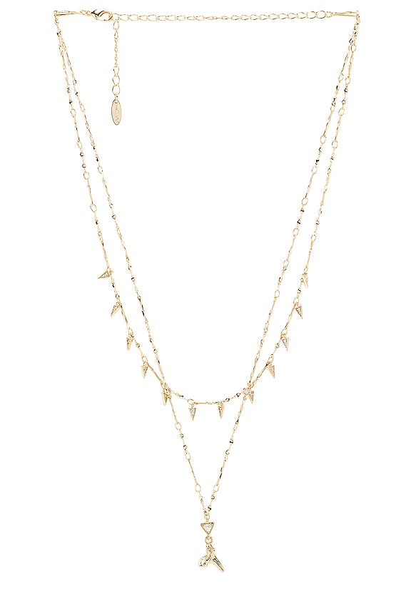 view 1 of 2 Layered Shark Tooth Necklace in Gold
