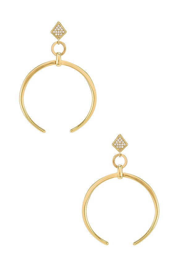 view 1 of 2 Crescent Drop Earring in Gold