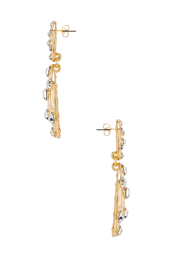view 2 of 2 PENDIENTE in Clear & Gold