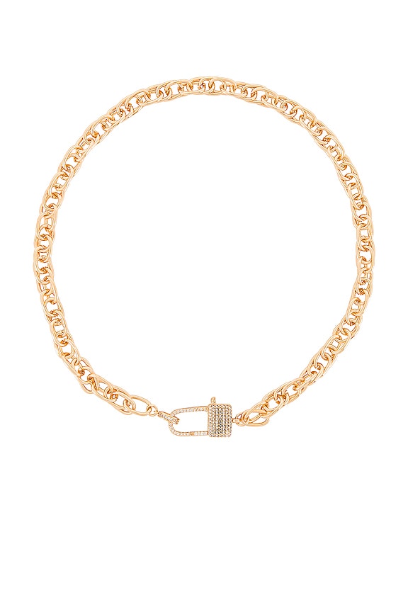 view 1 of 2 Lock Necklace in Gold