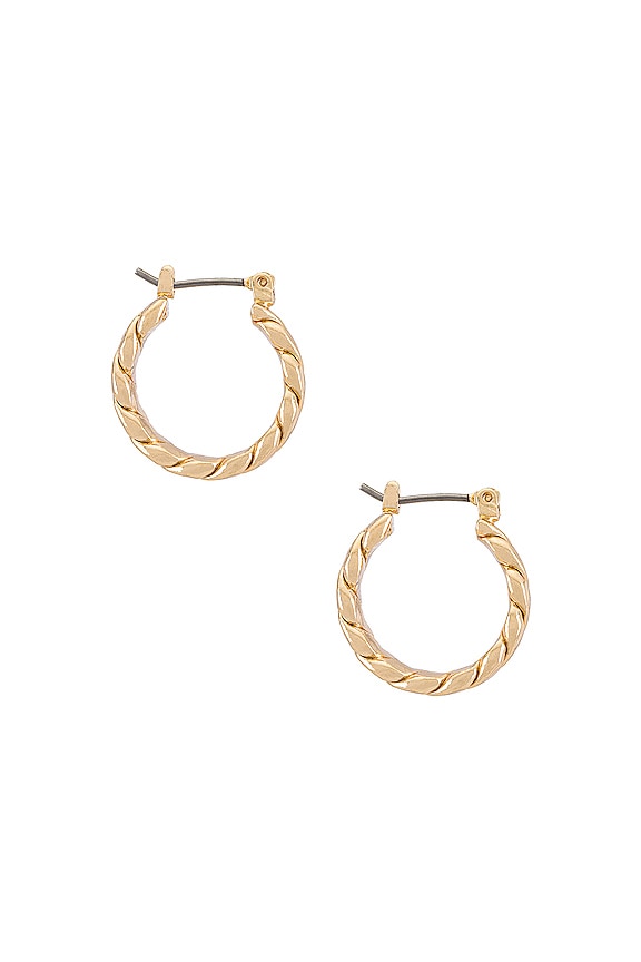 view 2 of 3 Twist Hoop Earrings in Gold