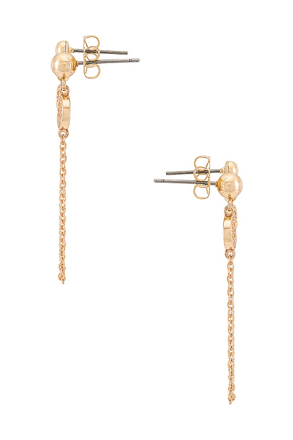 view 2 of 2 Dangle Chain Earrings in Gold