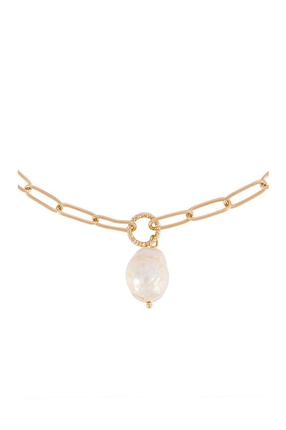 view 2 of 2 Pearl Pendant Necklace in Gold