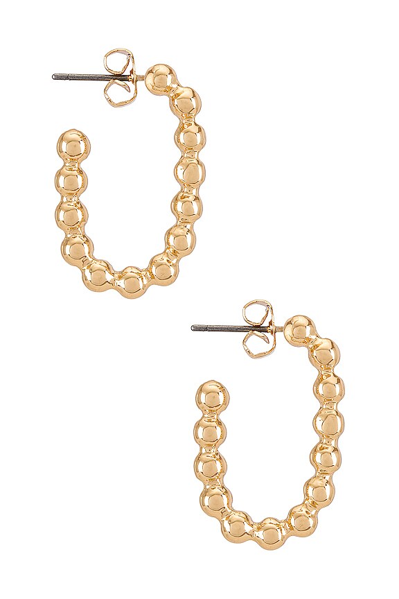 view 2 of 3 PENDIENTES DE ARO BALL in Gold