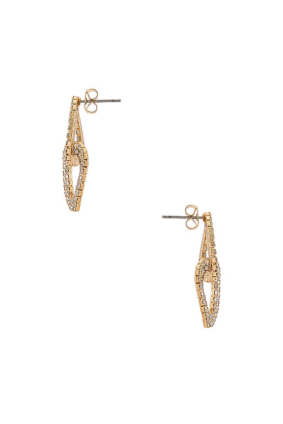 view 2 of 2 BOUCLES D'OREILLES CHUNKY CZ in Clear