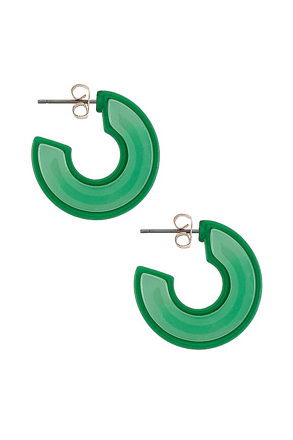 view 2 of 2 Hoop Earring in Green