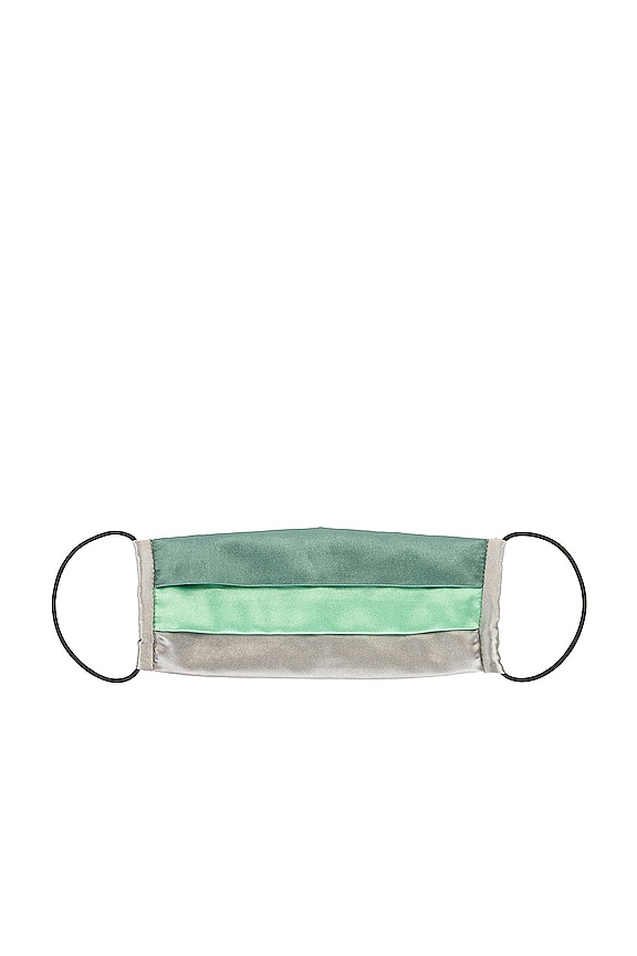 view 2 of 3 MASCARA FACIAL PLEATED in Silver, Mint & Seafoam