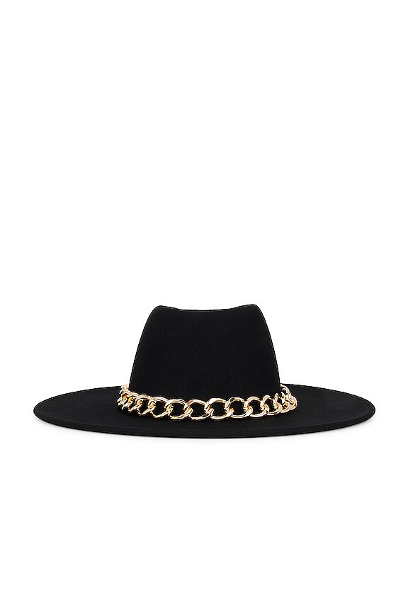 view 2 of 2 Harlowe Hat in Black & Gold