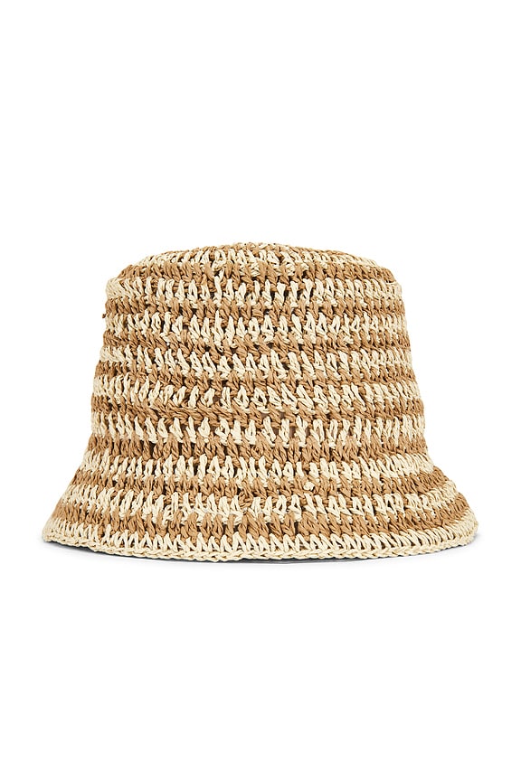 view 2 of 2 Jonah Hat in Natural & Camel