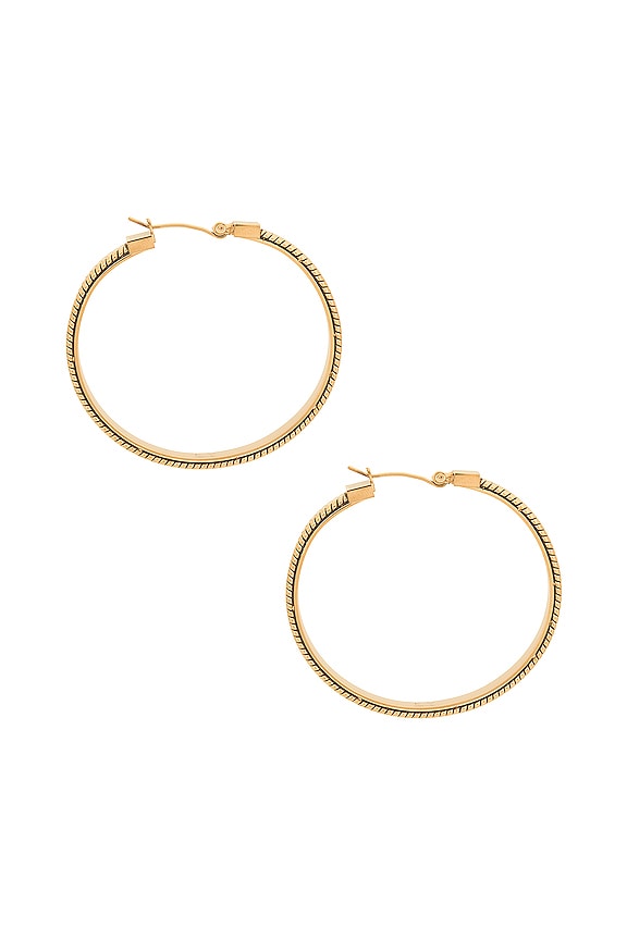 view 2 of 3 Vetta Chain Hoop Earring in Gold