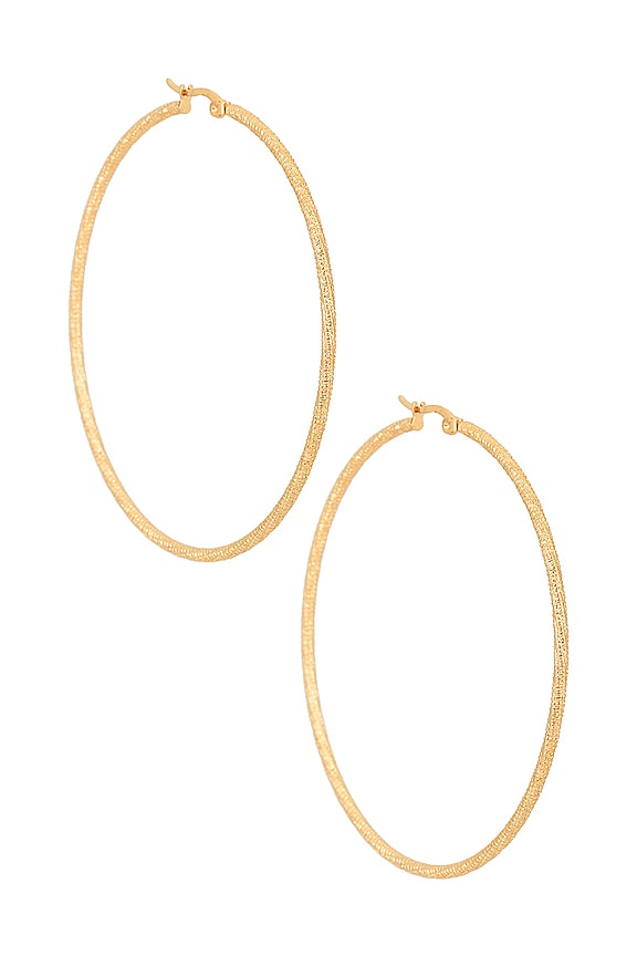 Ellie Vail Micaela Maxi Hoop in Gold | REVOLVE