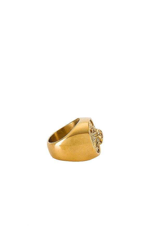 view 2 of 4 Tara Lion Signet Ring in Gold