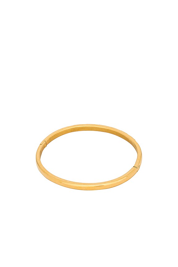 view 2 of 2 Row Bangle Bracelet in Gold