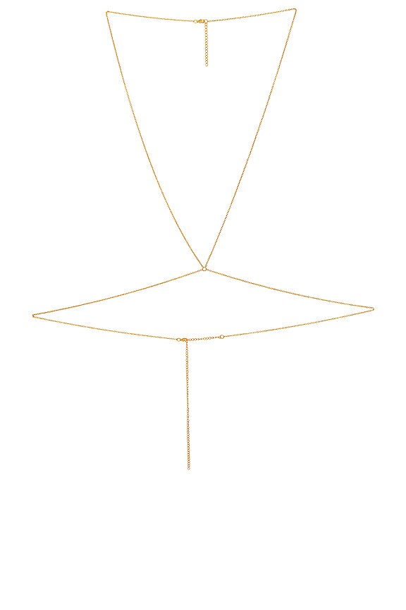 view 2 of 2 Lara Dainty Body Chain in Gold