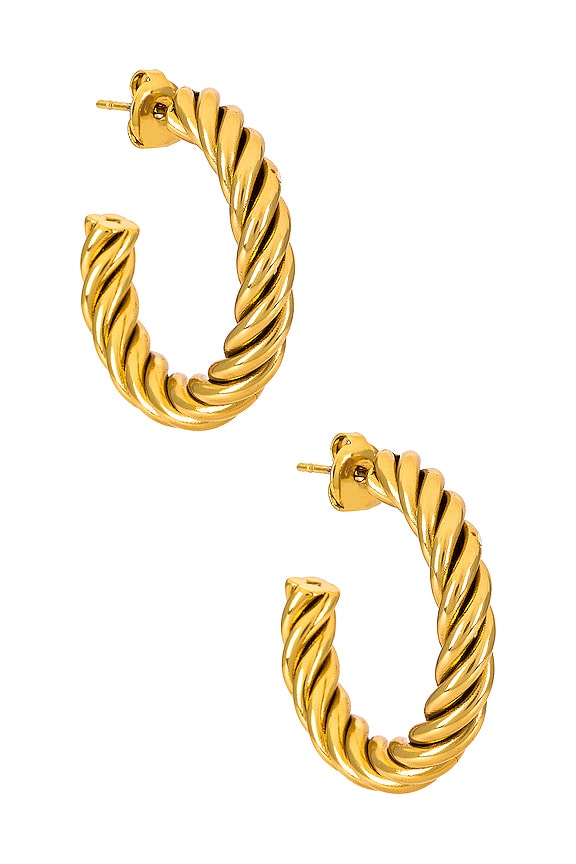 view 2 of 2 Cordelia Twist Hoop Earring in Gold
