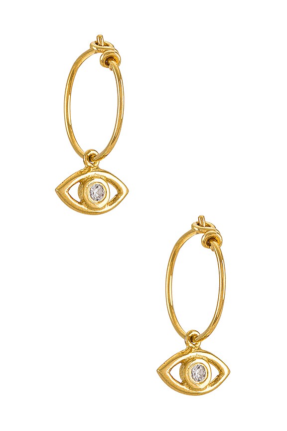 view 1 of 2 Eye Hoops in Gold