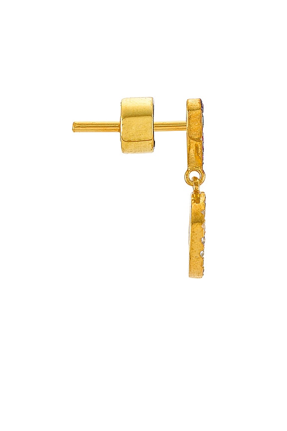 view 2 of 3 BOUCLES D'OREILLES LOVE PEACE in Yellow Gold & Oc