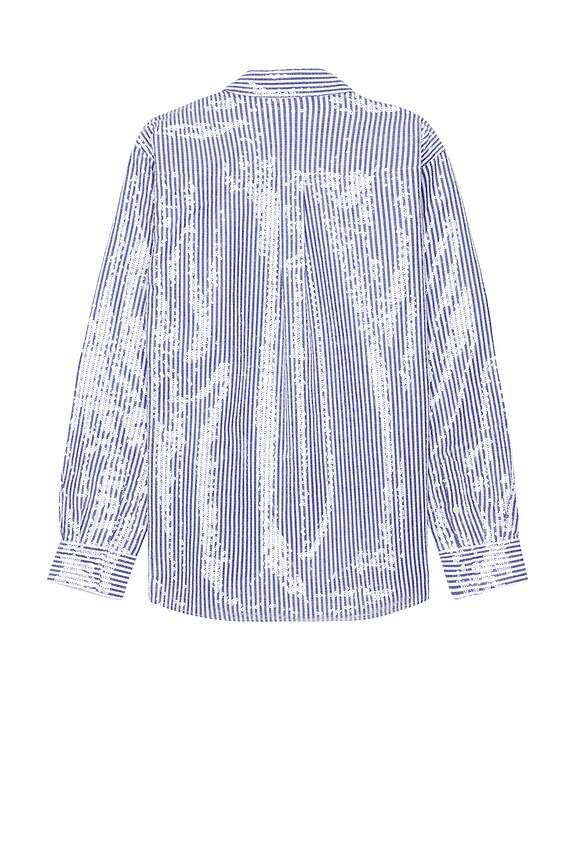 view 2 of 4 Otis Spark Sequin Shirt in Stripe in Sequin Stripe