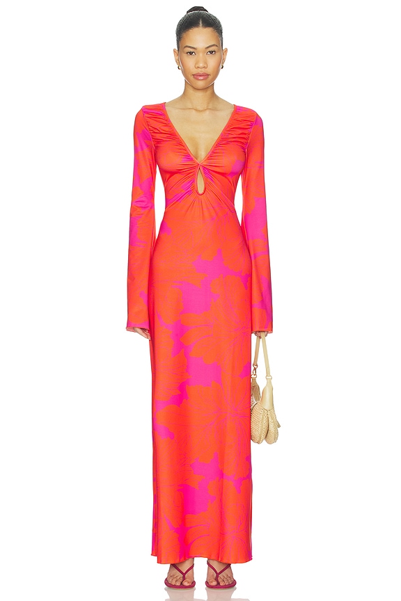 view 1 of 3 Diana Bell Dress in Coral Blossom