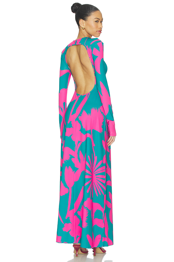 view 1 of 3 VESTIDO MIDI SAMMY in Fuchsia Flora