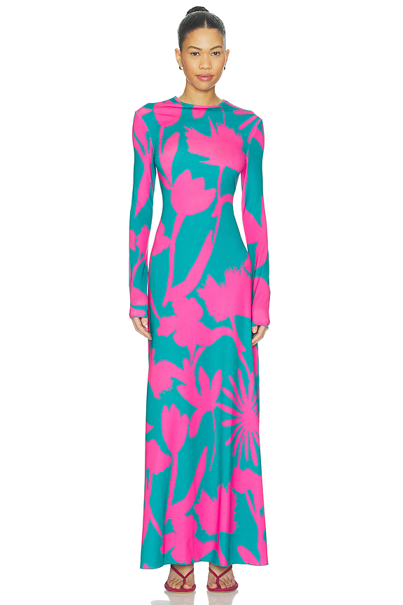 view 2 of 3 VESTIDO MIDI SAMMY in Fuchsia Flora