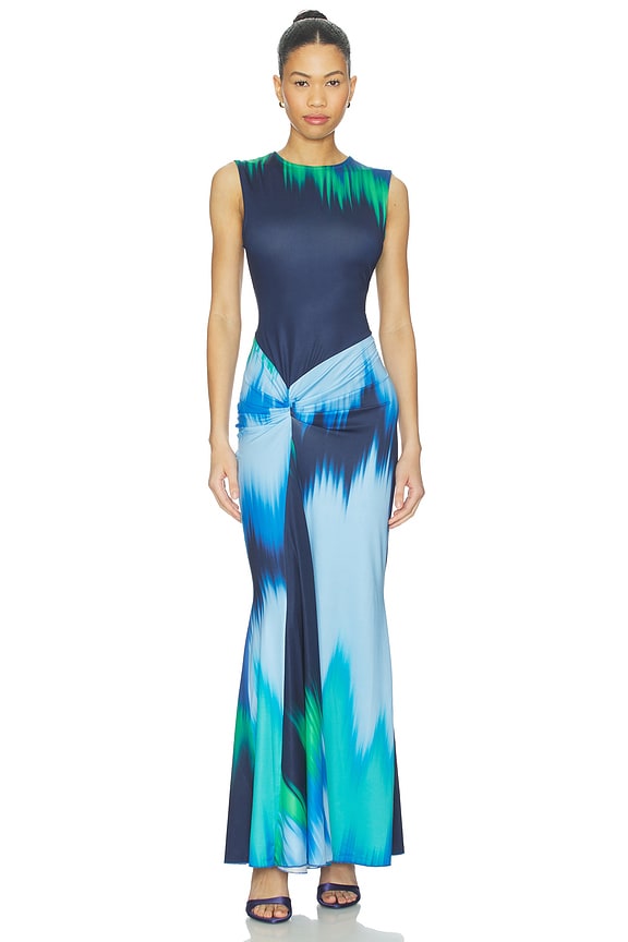 view 1 of 4 Annie Sleeveless Midi Dress in Indigo Colorflow