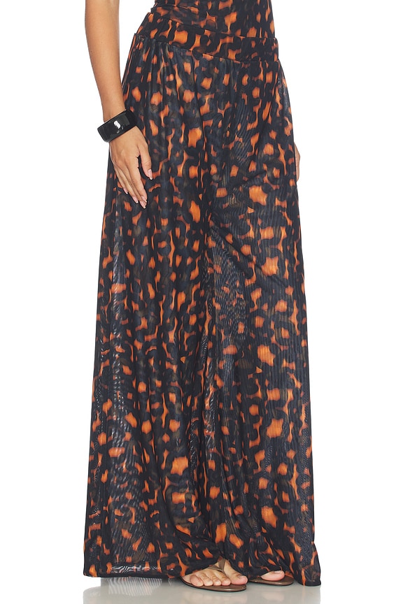 view 2 of 6 PANTALÓN PIERNA ANCHA SEBY in Solstice Leopard