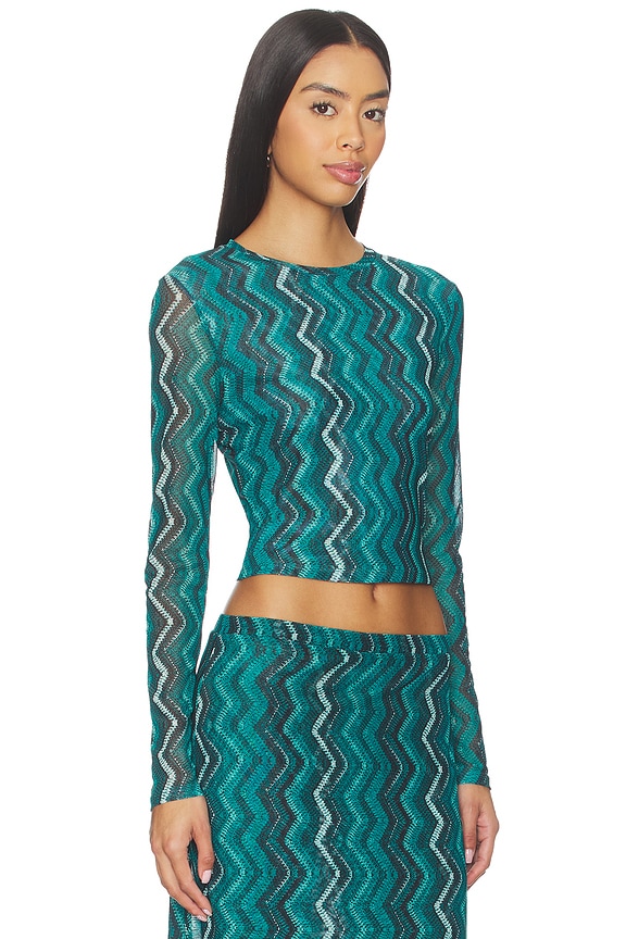 view 2 of 5 Sunny Top in Electric Wave Teal