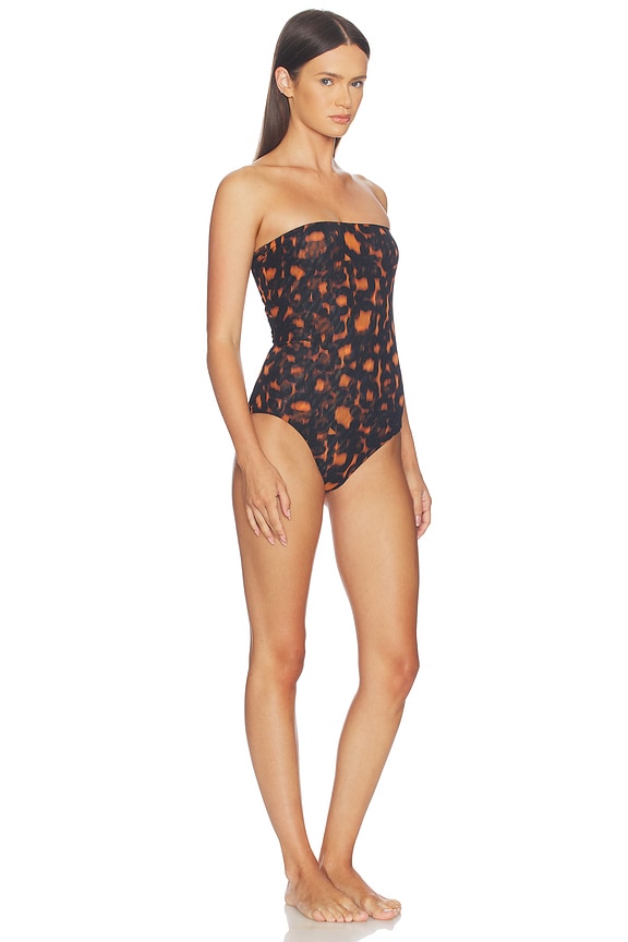 view 2 of 4 MAILLOT DE BAIN UNE PIÈCE BANDEAU SOLEIL in Solstice Leopard