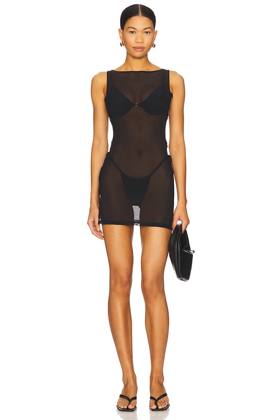 view 2 of 4 Moana Dress in Black Mesh