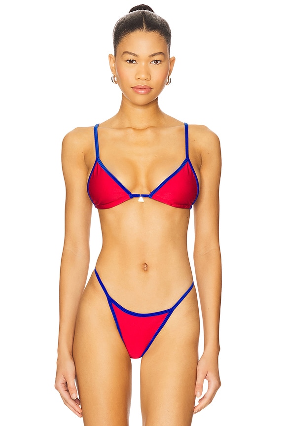 view 1 of 4 Lumi Bikini Top in Scarlet