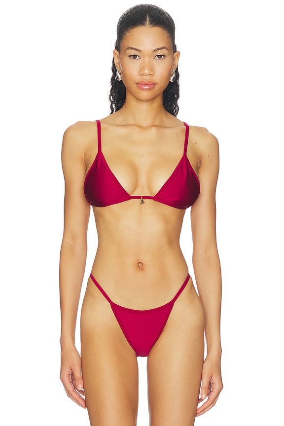 view 1 of 4 TOP BIKINI TRIANGULAR LUMI in Vino