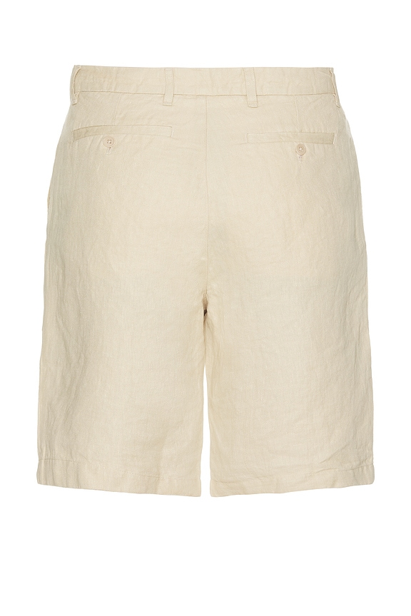 view 2 of 3 Double Pleated Short in Peyote Sand Washed Linen