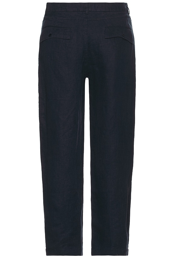 view 2 of 4 Ryder Trouser in Navy Iris Washed Linen