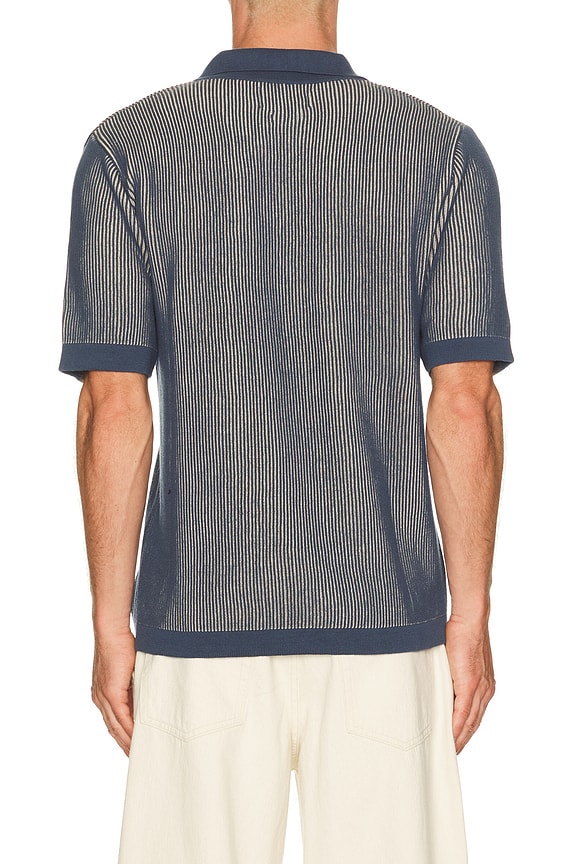 view 2 of 5 Velzy Knitted Shirt in Blue & Sand