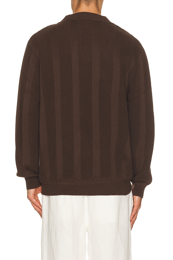 view 2 of 4 Clifford Knitted Polo in Brown